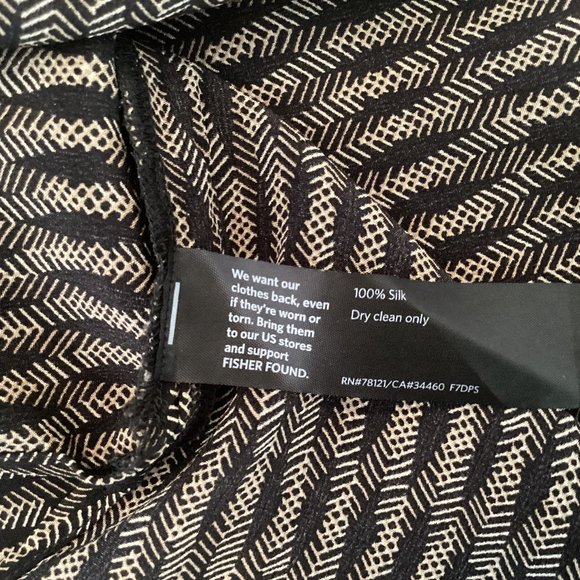 Eileen Fisher Black Tan Silk Tank Medium - Picture 6 of 6